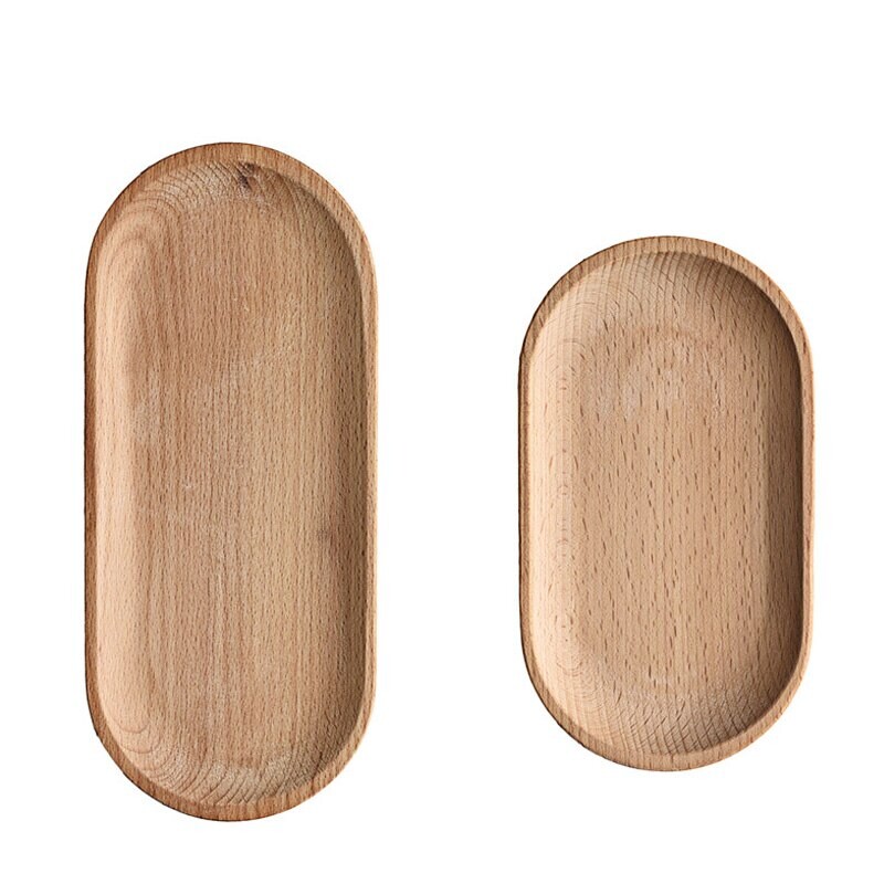 Jaapani lauanõud puidust taldrik Pöök ovaalne kandik Mini täispuidust väike taldrik Laste terve puidust taldrik Puidust taldrik 18cm