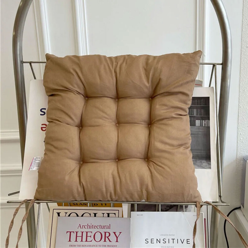 Linane padi Pärl puuvill ruudukujuline taburet seljatugi padi kodukontor arvutitool kaitsematt istmepadi tuharad Tooli matt