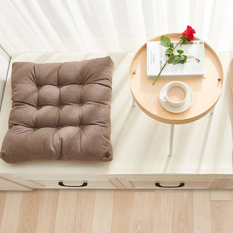 Linane padi Pärl puuvill ruudukujuline taburet seljatugi padi kodukontor arvutitool kaitsematt istmepadi tuharad Tooli matt