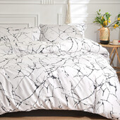 Черно-бял комплект спално бельо за двойно легло sabanas cama matrimonial Queen/King Comforter Sets Единична завивка с калъфка за възглавница