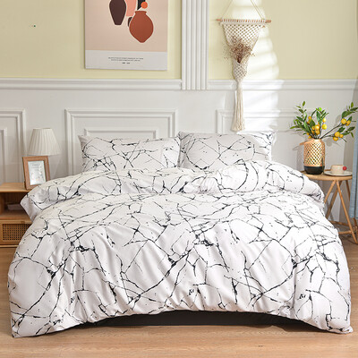 Черно-бял комплект спално бельо за двойно легло sabanas cama matrimonial Queen/King Comforter Sets Единична завивка с калъфка за възглавница