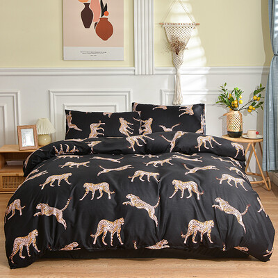 Черно-бял комплект спално бельо за двойно легло sabanas cama matrimonial Queen/King Comforter Sets Единична завивка с калъфка за възглавница
