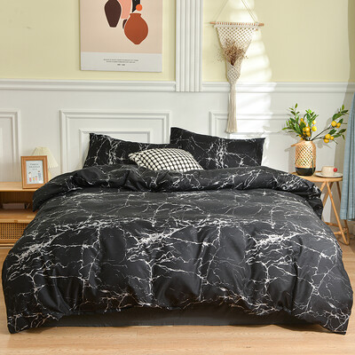 Черно-бял комплект спално бельо за двойно легло sabanas cama matrimonial Queen/King Comforter Sets Единична завивка с калъфка за възглавница