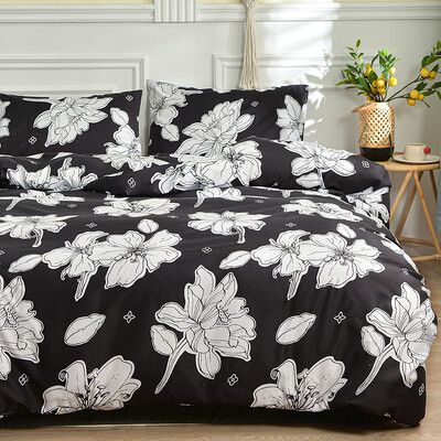 Черно-бял комплект спално бельо за двойно легло sabanas cama matrimonial Queen/King Comforter Sets Единична завивка с калъфка за възглавница