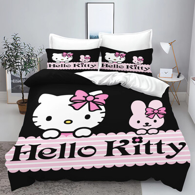 Hello Kitty párnahuzatos ágyneműgarnitúrával Paplanhuzat Paplan készletek Univerzális, gyermekek és felnőttek otthonába