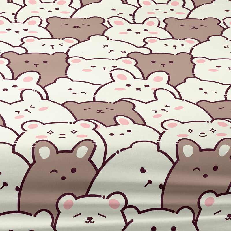 1 komad matirane posteljine s uzorkom M-medvjeda, pokrivač za spavaću sobu s otisnutim uzorkom, posteljina (osim jastučnica)