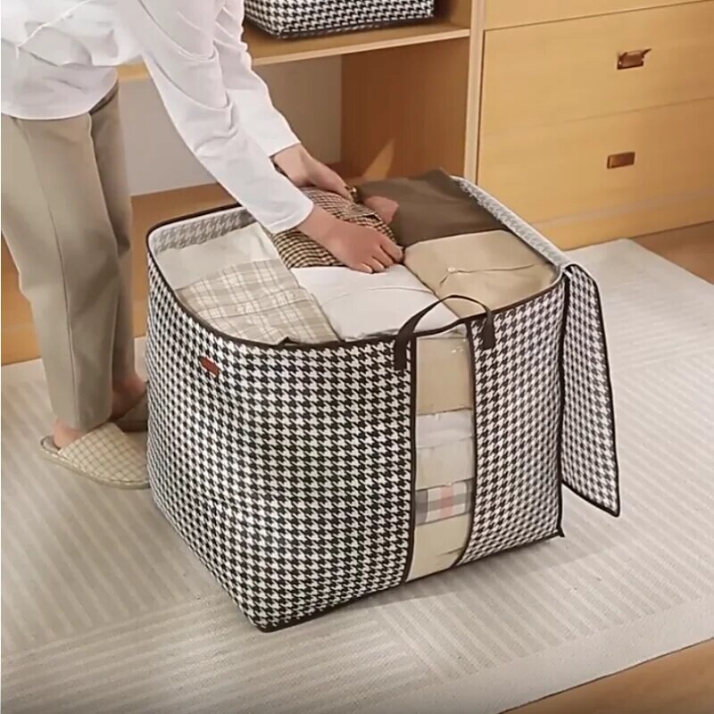 Namų apyvokos daiktadėžės neaustinės antklodės laikymo maišelis, tinkantis įvairiems scenarijams, atsparus dulkėms ir vandeniui