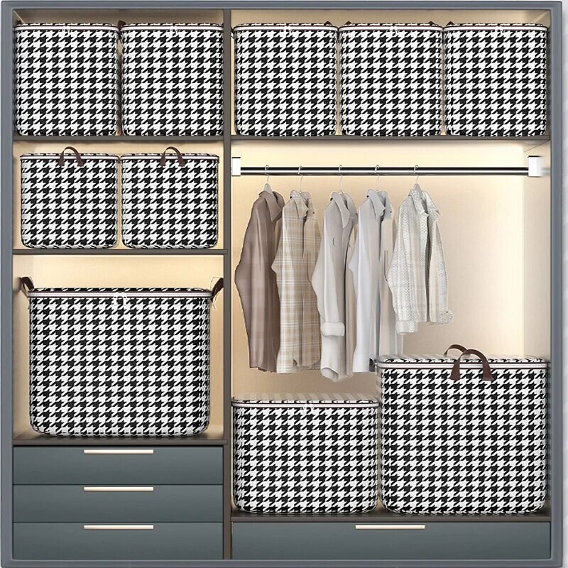 Namų apyvokos daiktadėžės neaustinės antklodės laikymo maišelis, tinkantis įvairiems scenarijams, atsparus dulkėms ir vandeniui