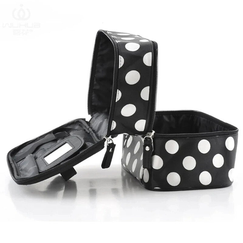 Suure mahutavusega kosmeetikakott Kahekihiline tõmblukk Naiste meigikotid Kaasaskantavad reisi-tualett-tarbed Korraldaja vannipesukott Sidur