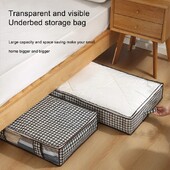 1 vnt Houndstooth antklodės drabužių laikymo krepšys Didelės talpos sulankstomas dulkėms atsparus žaislų krepšys, drėgmei atsparus dulkėms nepralaidus organizatorius