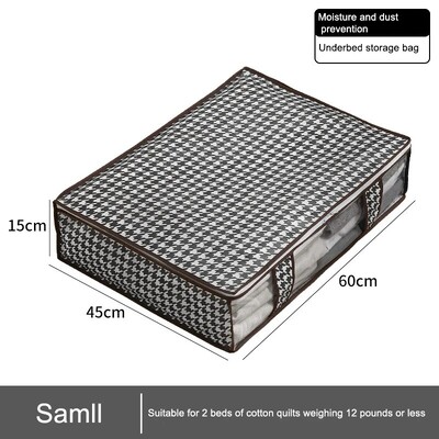 1 vnt Houndstooth antklodės drabužių laikymo krepšys Didelės talpos sulankstomas dulkėms atsparus žaislų krepšys, drėgmei atsparus dulkėms nepralaidus organizatorius