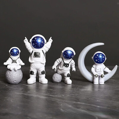 4vnt astronauto figūrėlė statula statulėlė kosmomanas skulptūra lavinantis žaislas stalinis namų dekoravimas astronauto modelis, dovana vaikams
