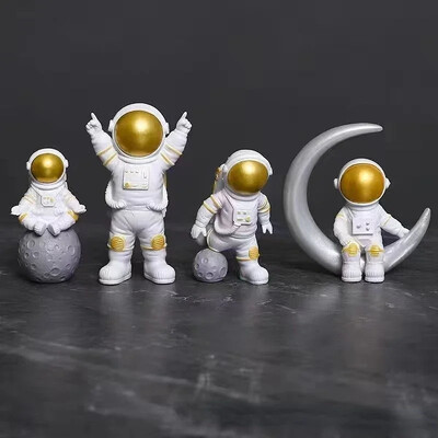 4vnt astronauto figūrėlė statula statulėlė kosmomanas skulptūra lavinantis žaislas stalinis namų dekoravimas astronauto modelis, dovana vaikams