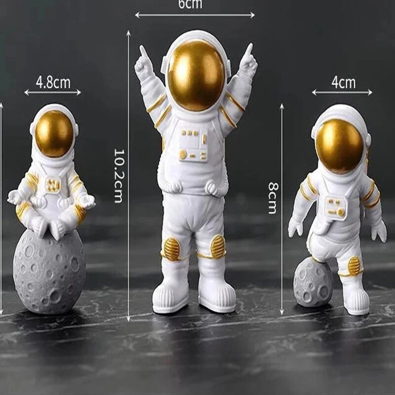 4kom astronautska figura kip figurica svemirca skulptura edukativna igračka stolna dekoracija doma model astronauta za djecu dar