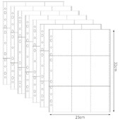 A4 Kpop Photocard Binder Sheets Множество джобове Калъф PP Без киселини 4x6 Фотоалбум Зареждане на страници Картичка Печат Щампа за съхранение на бижута