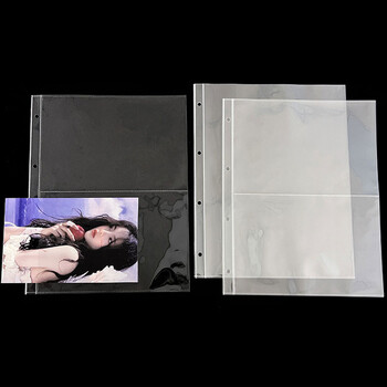 A4 Kpop Photocard Binder Sheets Множество джобове Калъф PP Без киселини 4x6 Фотоалбум Зареждане на страници Картичка Печат Щампа за съхранение на бижута