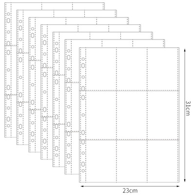 A4 Kpop Photocard Binder Sheets Manșon cu buzunare multiple PP Fără acid 4x6 Album foto Pagini de reîncărcare Card Stamp Die Depozitare bijuterii