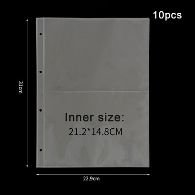A4 Kpop Photocard Binder Sheets Множество джобове Калъф PP Без киселини 4x6 Фотоалбум Зареждане на страници Картичка Печат Щампа за съхранение на бижута