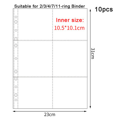 A4 Kpop Photocard Binder Sheets Множество джобове Калъф PP Без киселини 4x6 Фотоалбум Зареждане на страници Картичка Печат Щампа за съхранение на бижута