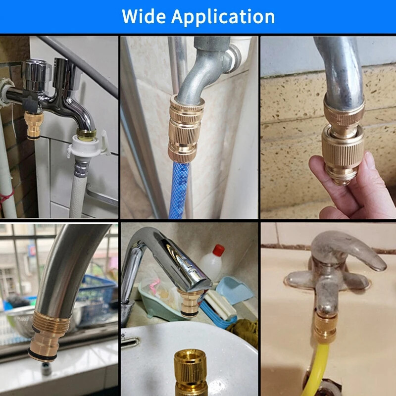 1/2" 3/4" 1" Γρήγορη σύνδεση με βρύση Προσαρμογέας σύζευξης άρδευσης κήπου Προσαρμογέας επισκευής σωλήνων χάλκινου σωλήνα στάγδην Εξαρτήματα Εργαλείο ποτίσματος
