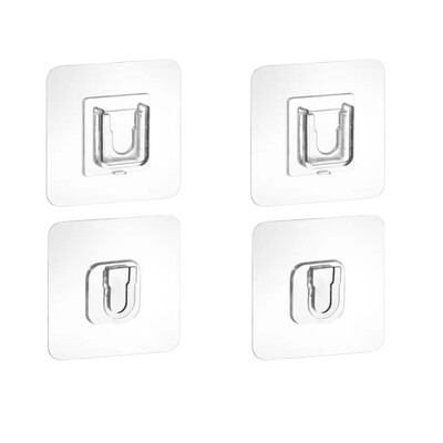 Αυτοκόλλητοι γάντζοι τοίχου διπλής όψης Διάφανοι γάντζοι πολλαπλών χρήσεων Αδιάβροχα ρούχα Καπέλα Πετσέτες Γάντζοι Κουζίνας Γάντζοι πόρτας μπάνιου