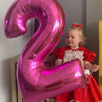 40 ιντσών Big Foil Helium Number Balloon 0-9 Happy Birthday Wedding Party Στολισμοί Baby Shower Μεγάλες φιγούρες Air Globos Supplies