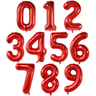 40 ιντσών Big Foil Helium Number Balloon 0-9 Happy Birthday Wedding Party Στολισμοί Baby Shower Μεγάλες φιγούρες Air Globos Supplies
