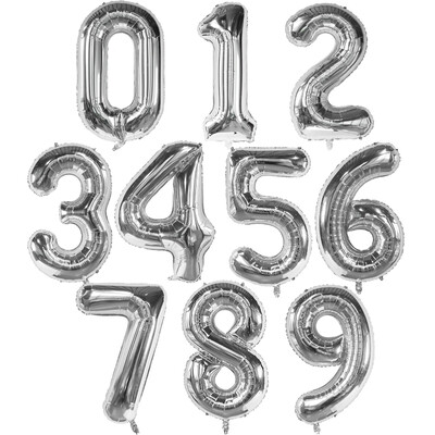 40 ιντσών Big Foil Helium Number Balloon 0-9 Happy Birthday Wedding Party Στολισμοί Baby Shower Μεγάλες φιγούρες Air Globos Supplies