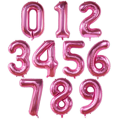 40 ιντσών Big Foil Helium Number Balloon 0-9 Happy Birthday Wedding Party Στολισμοί Baby Shower Μεγάλες φιγούρες Air Globos Supplies