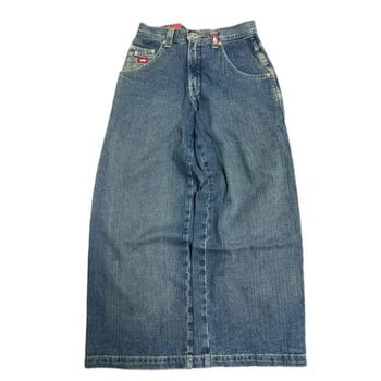 JNCO Jeans Νέο Y2K Harajuku Hip Hop Letter Κεντημένο Vintage φαρδύ τζιν τζιν παντελόνι Ανδρικό γυναικείο φαρδύ παντελόνι γκοθ