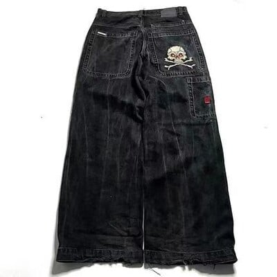 JNCO Jeans New Y2K Harajuku Hip Hop Letter Vezene Vintage široke traperice Traper hlače Muške ženske Goth široke hlače visokog struka