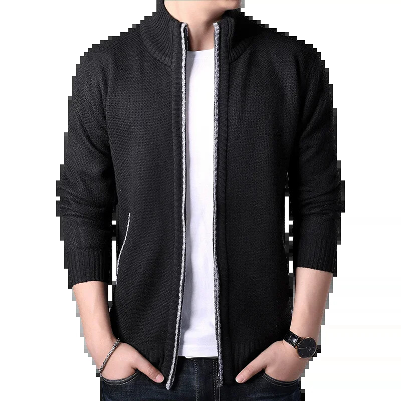 Meeste uus fliisist kardiganist kuduv kampsun Täislukuga jakid sügistalv välirõivad Trendikas vabaaja pluss suurus 4XL kampsunid mantel meestele