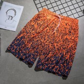 2024 Лятна мъжка нова мода Gradient Speed Dry Дишащи свободни плажни панталони с дигитален принт Спортни дрифт сърф Ежедневни шорти