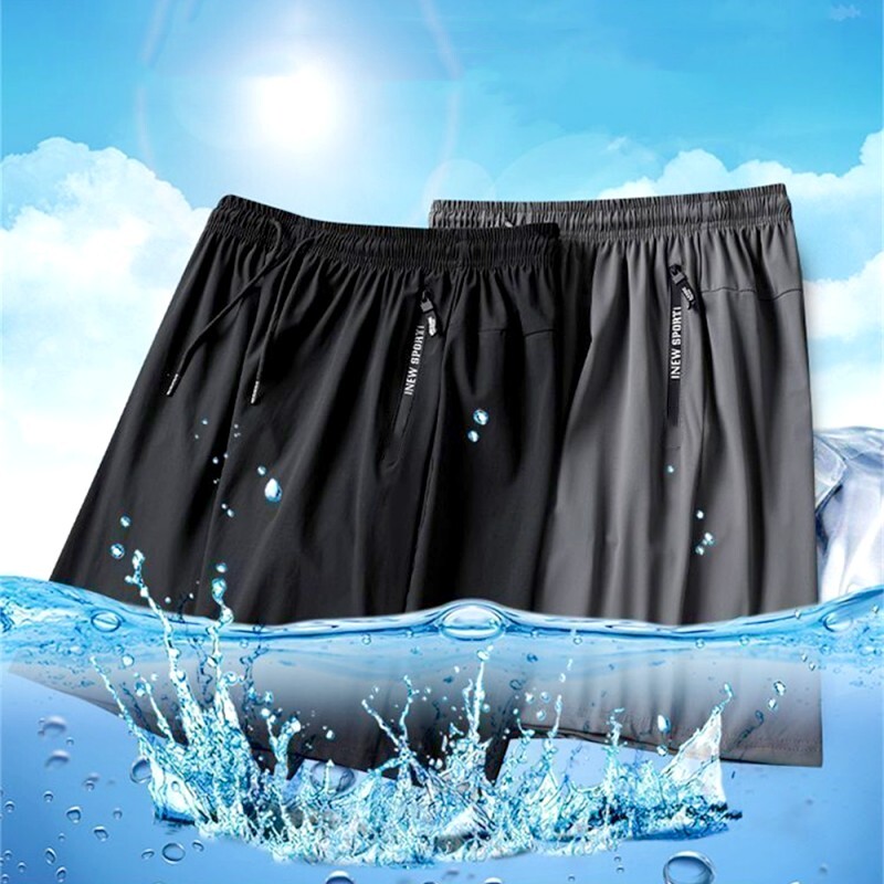 Meeste suures suuruses Summer Ice Silk Cool lühikesed püksid dressipüksid Mood vabaaja sport Stretch püksid Meeste õhukesed lahtised kiiresti kuivavad lühikesed püksid