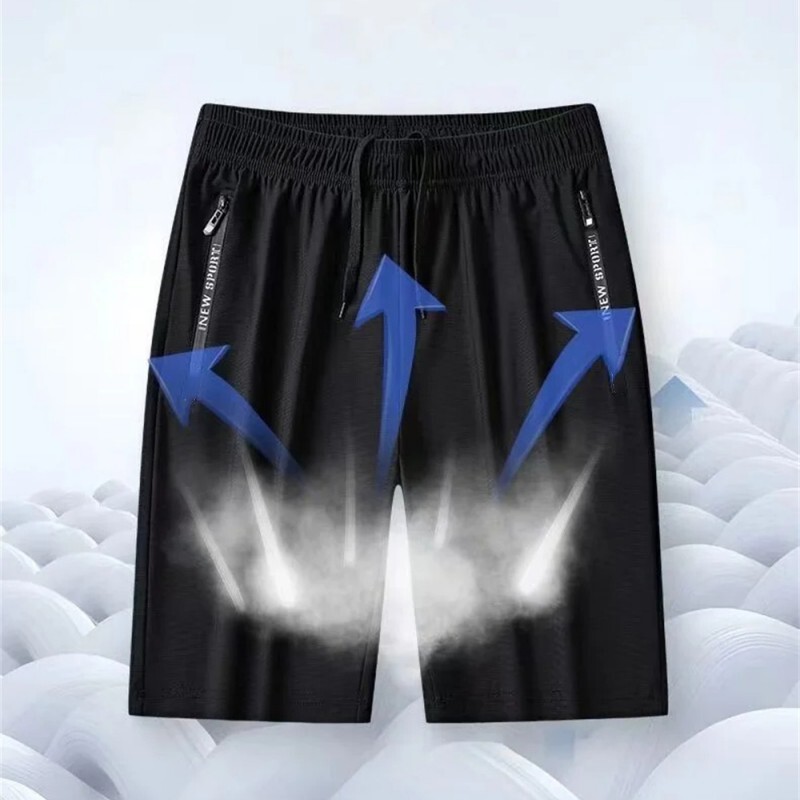 Meeste suures suuruses Summer Ice Silk Cool lühikesed püksid dressipüksid Mood vabaaja sport Stretch püksid Meeste õhukesed lahtised kiiresti kuivavad lühikesed püksid