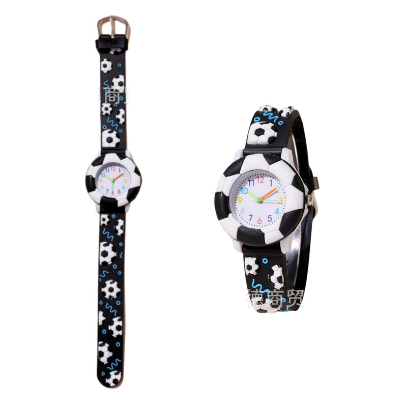 2024 доставка на нови момчета и детски часовници 3D изящни ученици от началното училище футбол баскетбол карикатура подаръци кварцов часовник безплатна доставка