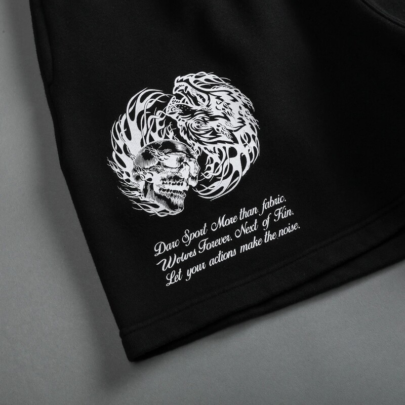 2024 летни мъжки нови къси панталони с вълча глава Fitness Gyms Shorts Running Cotton Short Pants Male Jogger Workout Brand спортни шорти