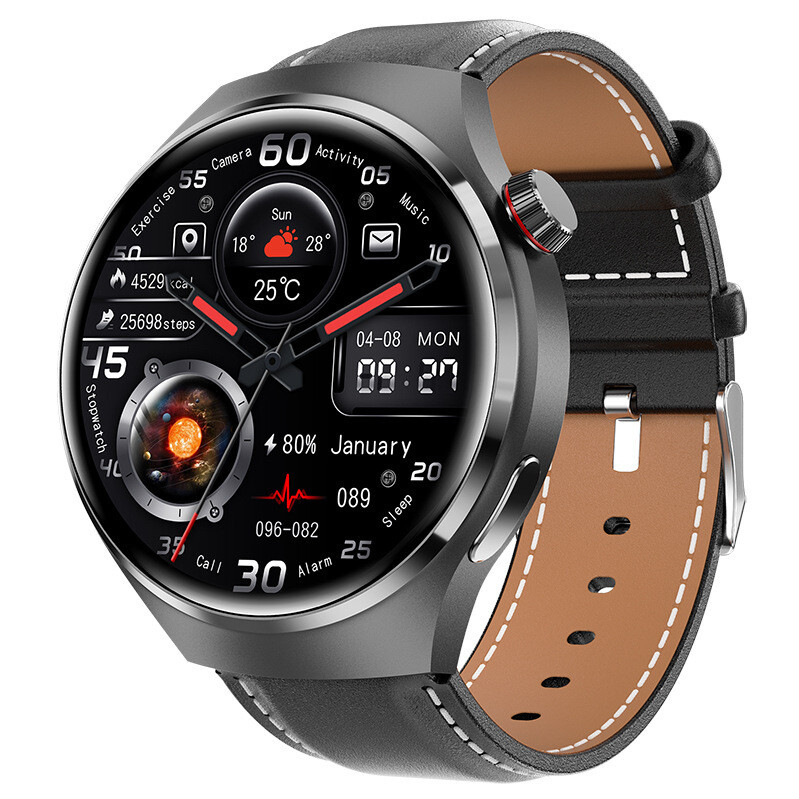 Ceas inteligent nou GT4Pro Bluetooth Call Frecvență cardiacă Tensiune arterială Sport 1,6 inch Ceas nfc HD pentru bărbați