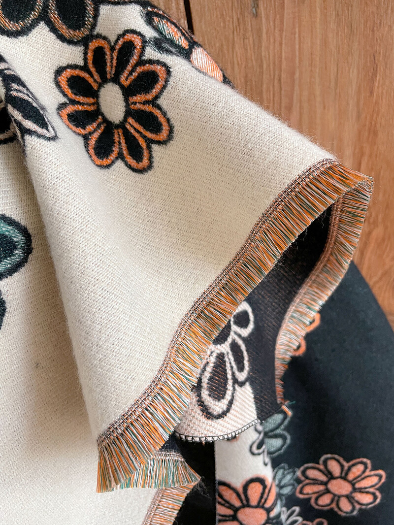 2023 uus naiste lill Kašmiir sall Luksuslik bränd Talvine paks soe sall pikkade narmastega sall Moodne Pashmina tekk