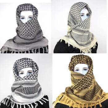 Καυτές εκπτώσεις Arab Keffiyeh Shemagh Κασκόλ Βαμβακερό Χειμερινό Σάλι Λαιμός Θερμότερο Κάλυμμα Κεφαλιού Αδιάβροχο Φουλάρι Κάμπινγκ Tactical Ανδρικές γυναίκες