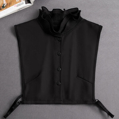 Fashion 2023 ees lips valge võltskrae naistele seisev eemaldatav kaelarihm võlts tüdrukute vintage pits naiste vale pluus krae