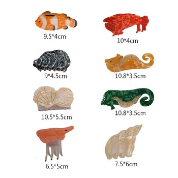 Γυναικεία Big Hair Claw Marine Biology Series Shark Hair Claw Hairpin Clip Μοντέρνα καλύμματα κεφαλής για ζώα Καλοκαιρινά αξεσουάρ μαλλιών