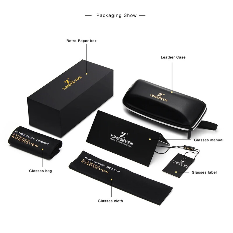 KINGSEVEN Klassikalised meeste päikeseprillid Kvaliteetsed alumiiniumist HD-peegelobjektiivid Funktsionaalsed prillid Naiste sõidutarvikud Prillid