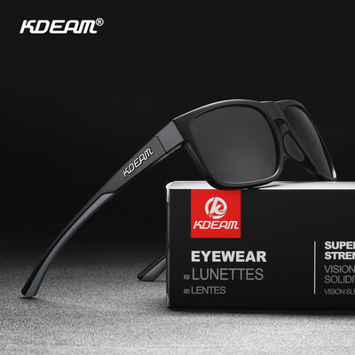 KDEAM Noi ochelari de soare polarizați pentru bărbați, pătrați, în aer liber, fotocromatici, ochelari de soare pentru femei, antiderapante, accesorii complete incluse.