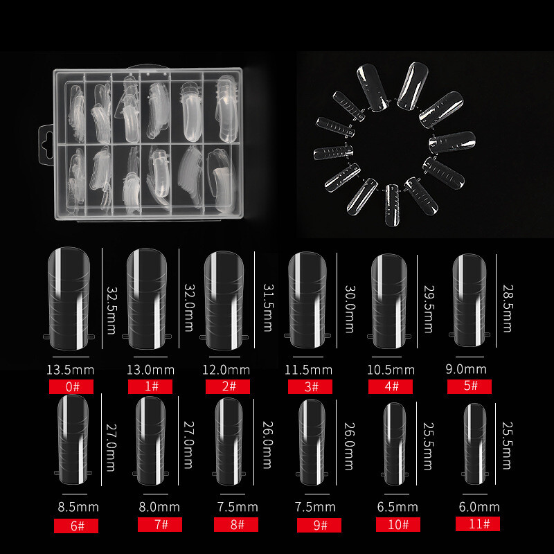 Μανικιούρ Extension Glue Nail Sheet Almond Water Drip Tube Nail Quick Light Therapy Crystal Extension Μοντέλο φύλλο νυχιών 120τμχ