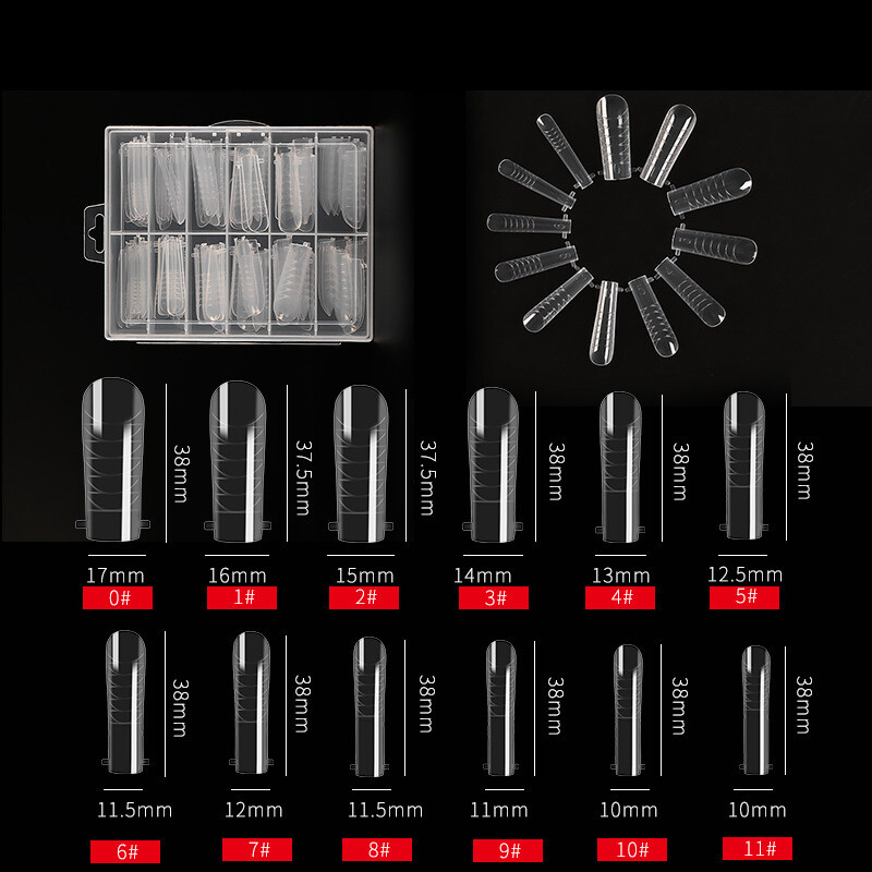 Μανικιούρ Extension Glue Nail Sheet Almond Water Drip Tube Nail Quick Light Therapy Crystal Extension Μοντέλο φύλλο νυχιών 120τμχ