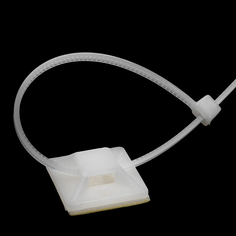 Kinnitusistme klambrid Isekleepuv kaablisideme alus 100 tk juhtmestiku tarvikud valge tõmblipsu kinnitus 2 cm x 2 cm traat seinahoidik