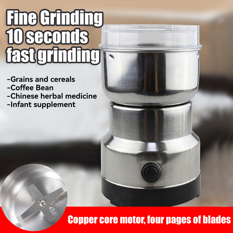 Daugiafunkcis elektrinis kavos pupelių malimo įrankis nerūdijančio plieno sėklų malimo staklės Prieskoniai Prieskoniai Riešutai Kavos malūnėlis
