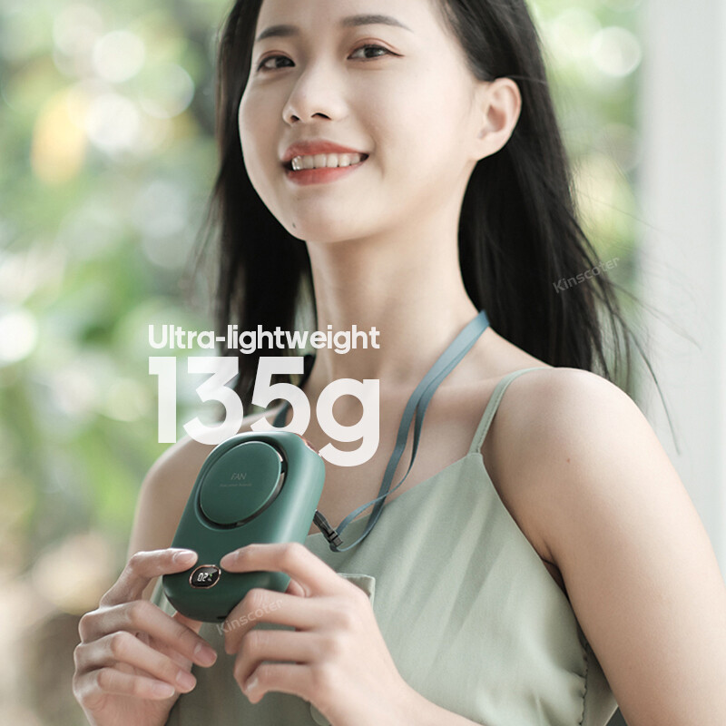 Kaasaskantav rippuv kaelaventilaator Mini jahutus vöökoha ventilaatorid labadeta USB-laetav spordijahuti ventilaator väljas sportimiseks