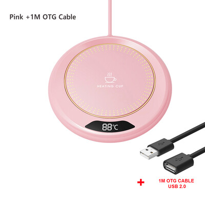 Puodelių šildytuvas USB puodelio šildytuvas Elektrinis kavos pienas arbatos vandens šildymo padėklas Termostatinis padėkliukų puodelio šildytuvas namų biuro puodelio šildytuvui